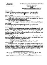 Đề thi khảo sát chất lượng học kỳ II môn Hóa học Lớp 9 - Năm học 2018-2019 (Có đáp án)